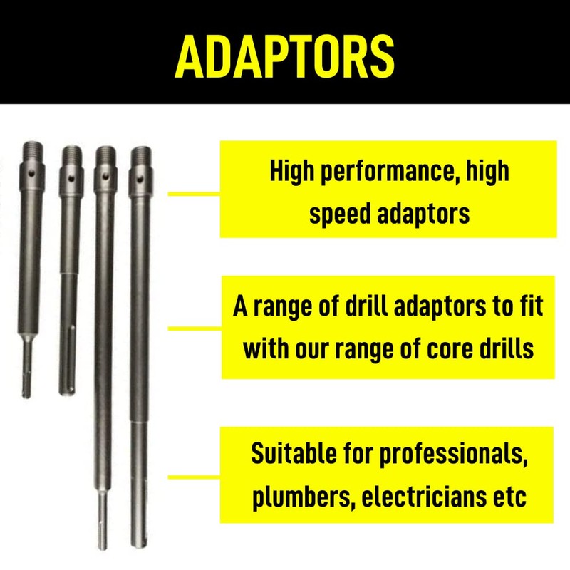 UK Drills Diamond Core Drill HEX Adaptor Accessories 12 x