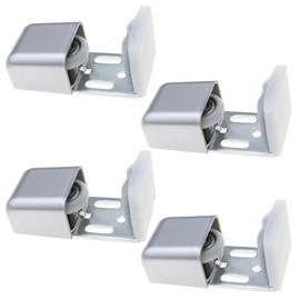 4PCS Barn Door Floor Guide Adjustable Sliding Door Roller Guide Non-Scratch Wheels with Ball Bearing Door Bottom Guide for 30mm-65mm Thickness Frame Door