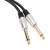 6.35mm Splitter Cable Female to Dual Male Gold Plated Plug