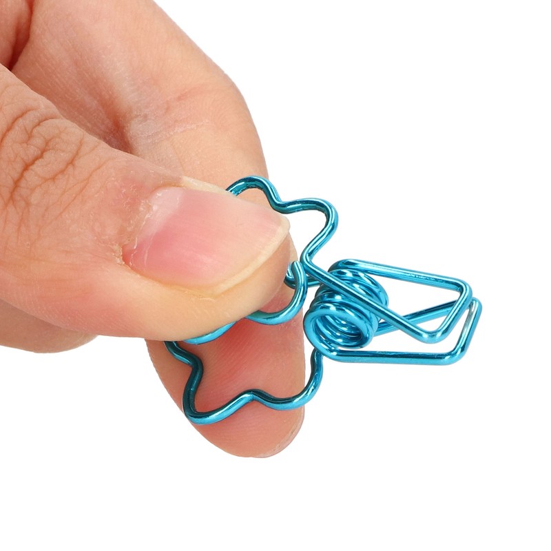 100 Pcs Binder Clips Hollow Cute Flower Shape Sturdy Metal