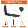 AnanJing 4 Pack Heavy Duty Floating Shelf Brackets, Black Metal