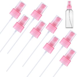 VARMDUKKE 8PCS Spray Bottle Nozzle, Reusable Sprayer Tops Replacement with Cap, 20 mm Plastic Fine Mist Sprayer Pump for Essential Oil, Makeup Bottle, Cleaning Solutions - Pink