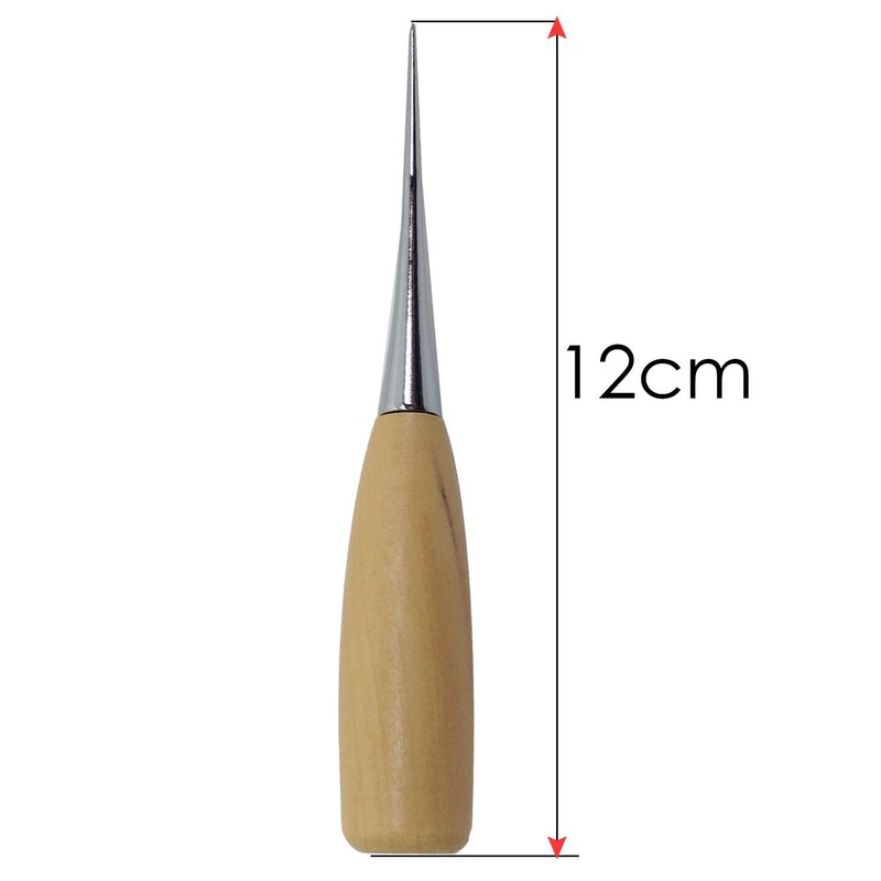 WedDecor Leather Tailor's Awl Scratch Hole Burnishing Tool with Wooden