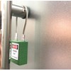 Lockout Cable Padlock Green Body: High Performance Plastic, Nylon, Hanging: