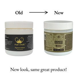 Posh Chalk PC0200a Pigment Infusor 8 Fl Oz - Mix Pigments, Blend Colors, Control Density, Create Texture & Consistencies - Glossy Top Coat Seal - Decoupage Glue – Furniture DIY Craft