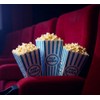 YOVECATHOU 5Pcs Plastic Red Blue White Striped Classic Popcorn Containers