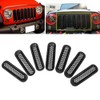 7pcs ABS Exterior Front Grilles Mesh Grill Fit For Jeep