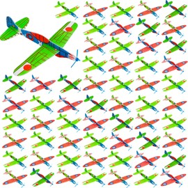 ONEST 60 Pieces 8 Inch Foam Gliders Planes Paper Airplane Party Favors Goodie Bag Stuffers Outdoor Flying Toys for Classroom Prizes Boys and Girls