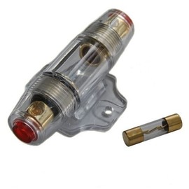 Car HiFi Fuse Holder & Fuse AGU for Power Amplifier Gold-Plated Including 60 A