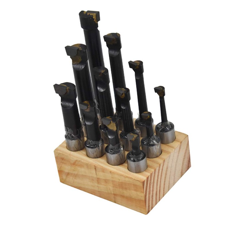 findmall 5/8" Boring Bar Set 12 Pcs Carbide Tipped Bars