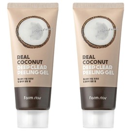 Farmstay Real Coconut Deep Clear Peeling Gel, 100ml, 2 pieces / 팜스테이 리얼 코코넛 딥 클리어 필링 젤, 100ml, 2개