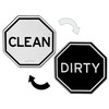 Geometric Black & White Clean Dirty Soft Premium Dishwasher Magnet