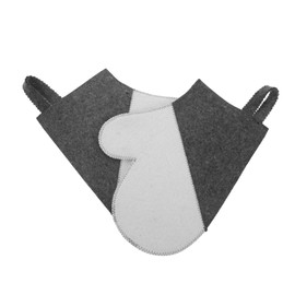 FRCOLOR 2pcs Felt Sauna Gloves Insulated Hand Warming Mitts for Steam Room Spa Durable Breathable Heat Protection for Indoor Sauna Use