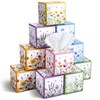 Fourluoo 12 Pack Fall Floral Facial Tissues Cube Boxes 600