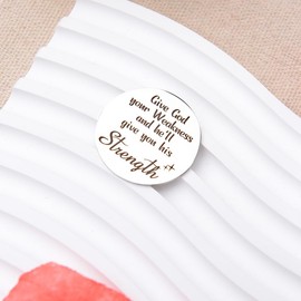 Christian Religious Gifts for Boys Men Pocket Hug Token First Communion Gift for Male Boys Encouragement Gift for Serenity Prayer God Mother Gifts for Grandson Son Faith Gift for Brother