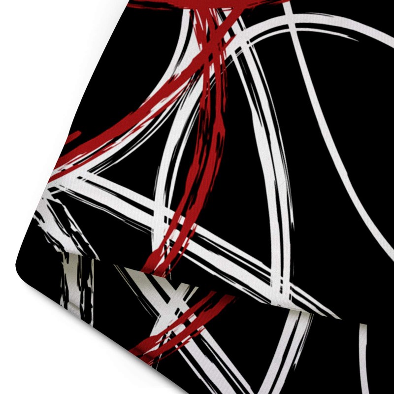 Accrocn Throw Pillow Covers Red and Black Abstract Cushion Decorative