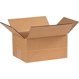 The Packaging Wholesalers 8 x 6 x 4 Multi-Depth 2-Inch Shipping Boxes, 25-Count (BS080604MD)