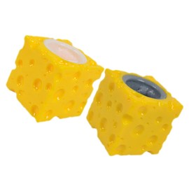 Milisten 2Pcs Cheese Mouse Squeeze for Fun Party Pranking Adorable Design
