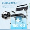 HOMCOM Commode Chair for Elderly w/Arms and Back, Removable Bucket,
