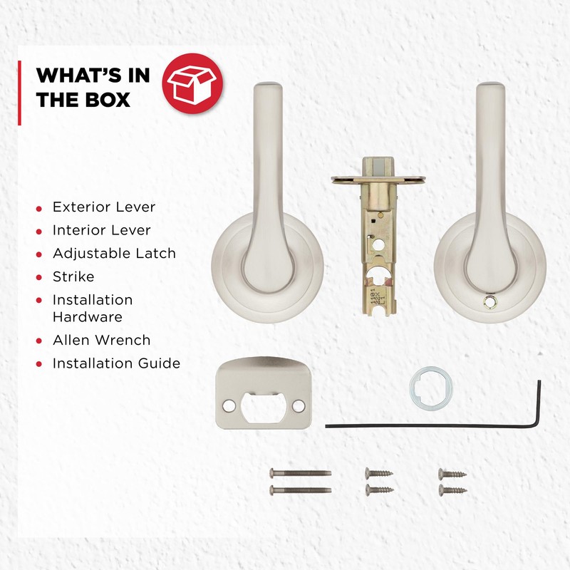 Kwikset Henley Interior Passage Door Handle, Lever For Closet and
