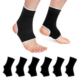 Leikedun 3 Pair Kids Ankle Brace Ankle Support Compression Sleeve Sprained Ankle Ligament Damage Protector Knitted Ankle Support Socks for Kids Sports