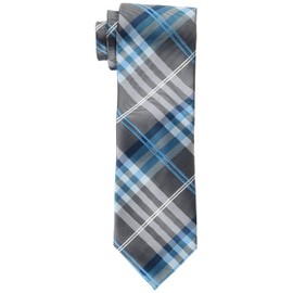 Geoffrey Beene Men's Petros Plaid II Tie, aqua, Regular