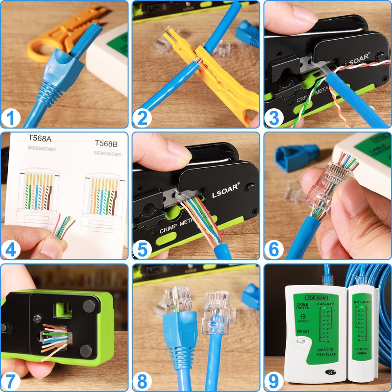 Lsoar RJ45 crimping tool set network tool for network plug