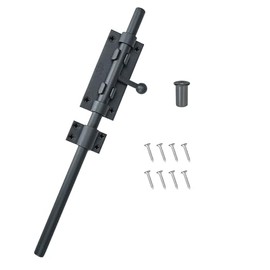 Barrel Bolt Latch 12 Inch Gray Cane Bolt Heavy Duty Gate Latch 304 Stainless Steel Hardware for Outdoor Fence Wooden Gates Barn Door Inside Door