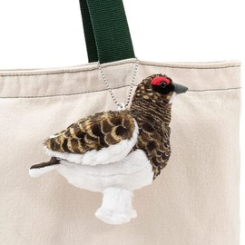 Colorata Plush Mascot Japanese Grouse Summer Feather (Real Bird/With Chain) Cute Bird Keychain Doll Gift Present (Inspected Twice)
