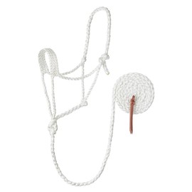 Weaver Leather White Braided Rope Halter with Lead