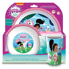 Nella the Princess Knight Tumbler, Bowl and Plate Set, 3 Piece