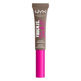 NYX Professional Makeup, Thick It Stick It! Gel de cejas con color, 7ml. Tono: Taupe. Mascara de cejas con microfibras que rellena, da volumen y fija las cejas hasta por 16 horas. Fórmula vegana.