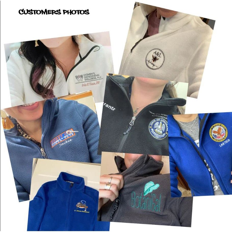 INK STITCH Women L217 Custom Stitching Embroidery Fleece Jackets -