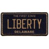 Delaware State License Plate Patch First State Liberty Sublimated Iron