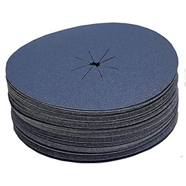 Starcke Premium 7 Inch Slotted Edger Wood Floor Sanding Discs - 8 Slots 5/16" Hole Blue Zirconia (50, 24 Grit)