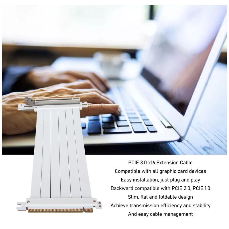 PCIE 3.0 X16 Riser Cable High Speed Flexible 90 Degree