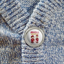 Year Without a Santa Claus Jingle Jangle Metal Craft Sewing Novelty Buttons - Set of 4