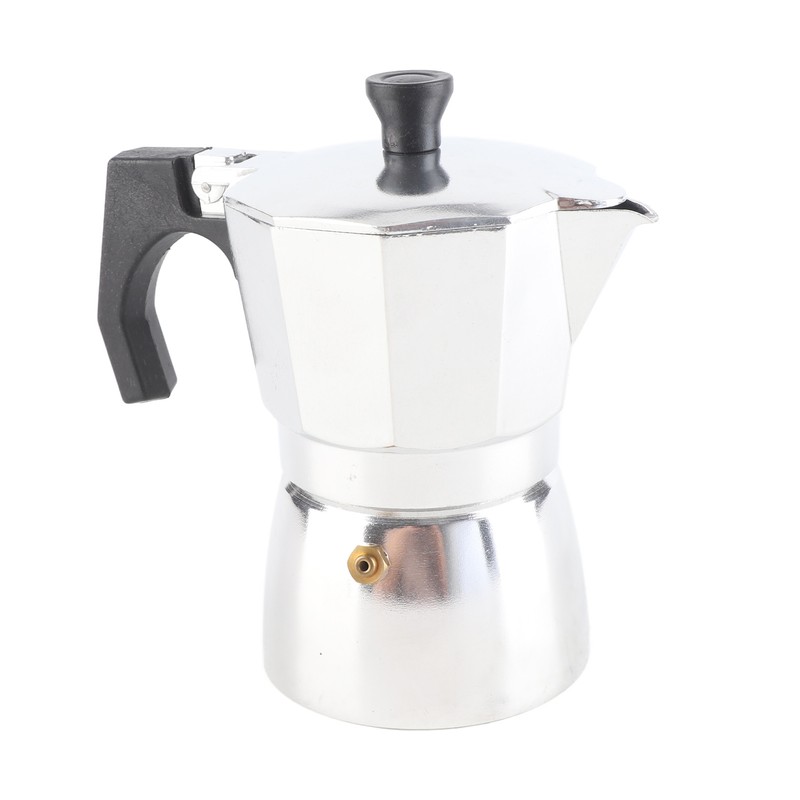 Stovetop Coffee Maker Coffee Boiler Pot Aluminum Octagonal Shape for