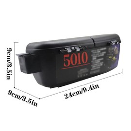 AIMALL Multifunctional Fishing Waist Box, Carry-On Lure Waist Box with Double Lid and Transparent Inner Cover, Rotatable, 9.45x3.54x3.54 Inches, Black