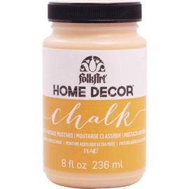 FolkArt Home Decor Chalk Furniture & Craft Paint in Assorted Colors, 8 ounce, Vintage Mustard