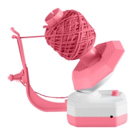 Outbit Automatic Yarn Ball Winder Electric Yarn Winder USB Port 10oz Fast Yarn Spinner Crochet Wool Winder for Knitting Lovers (Pink)