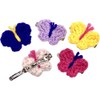 Crocheted Butterfly Barrettes, 5-Pack