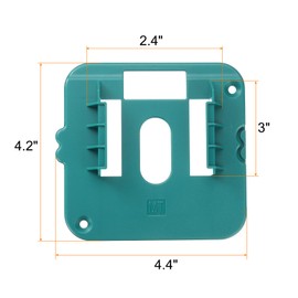 HARFINGTON 5pcs Battery Holder Wall Mount Dock Holder Battery Storage Rack Tool Holder with Screw, Blue