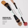 Jessup Kit 2pz Brocha De Maquí De Doble Punta Multiuso,t502