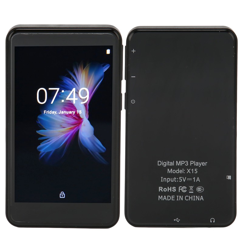 Bluetooth 5.0 MP3 Player 3.6 Inch Touch Screen Smart Noise