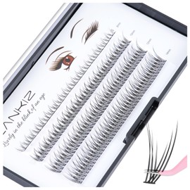 Natural Lash Clusters - 164pcs Wispy Eyelash Clusters, C Curl MIX Length Resuable DIY Lash Extensions,LANKIZ Individual Lashes for Beginners
