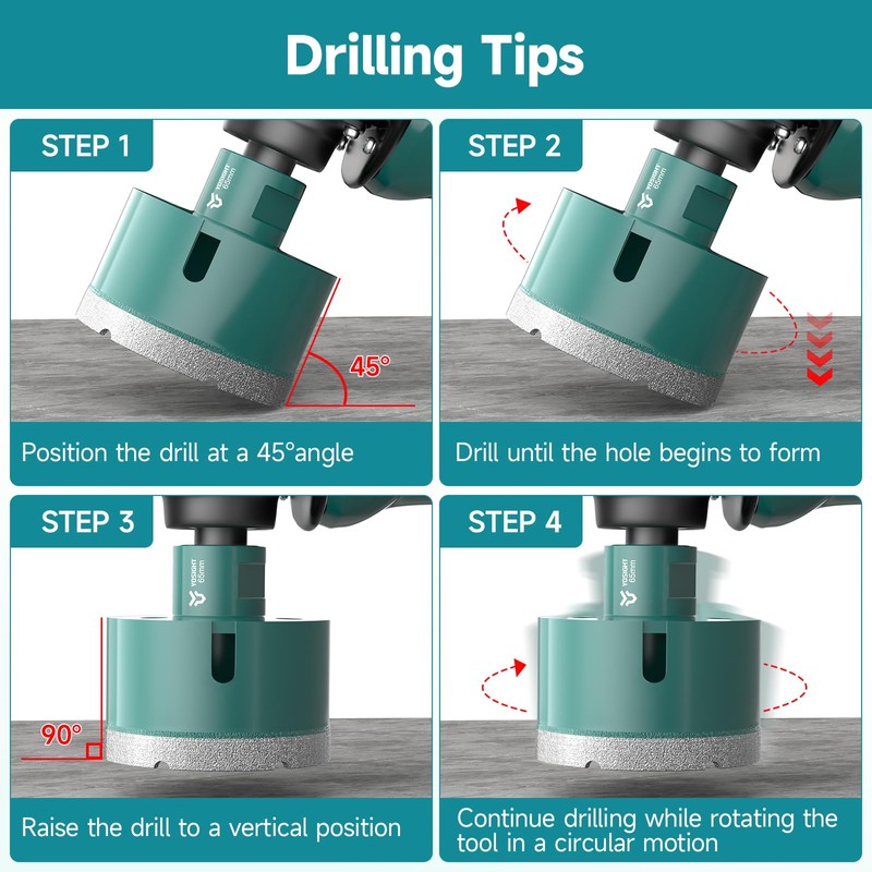 2-1/2 Inch Diamond Hole Saw - 65 mm M14 Shank