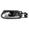 TRQ Left Interior Door Handle Black Housing with Silver Lever