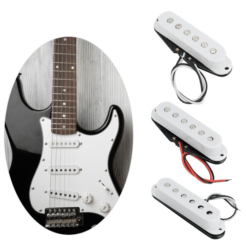 3Pcs Pickup Set Neck Single Coil Pickups for Electric Guitar