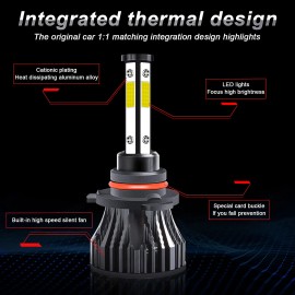 SHENKENUO 6x LED Headlights Fog Light Bulbs 6000K For Jeep Grand Cherokee 2011 2012 2013